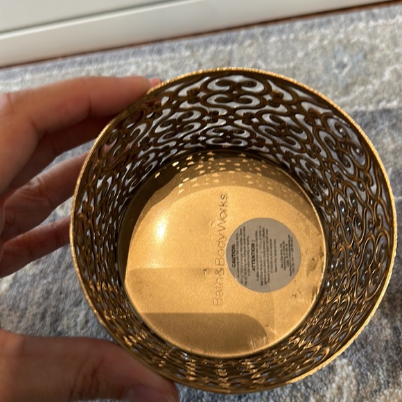 Bath & Body Works Accents Gold Bath And Body Works Candle Holder